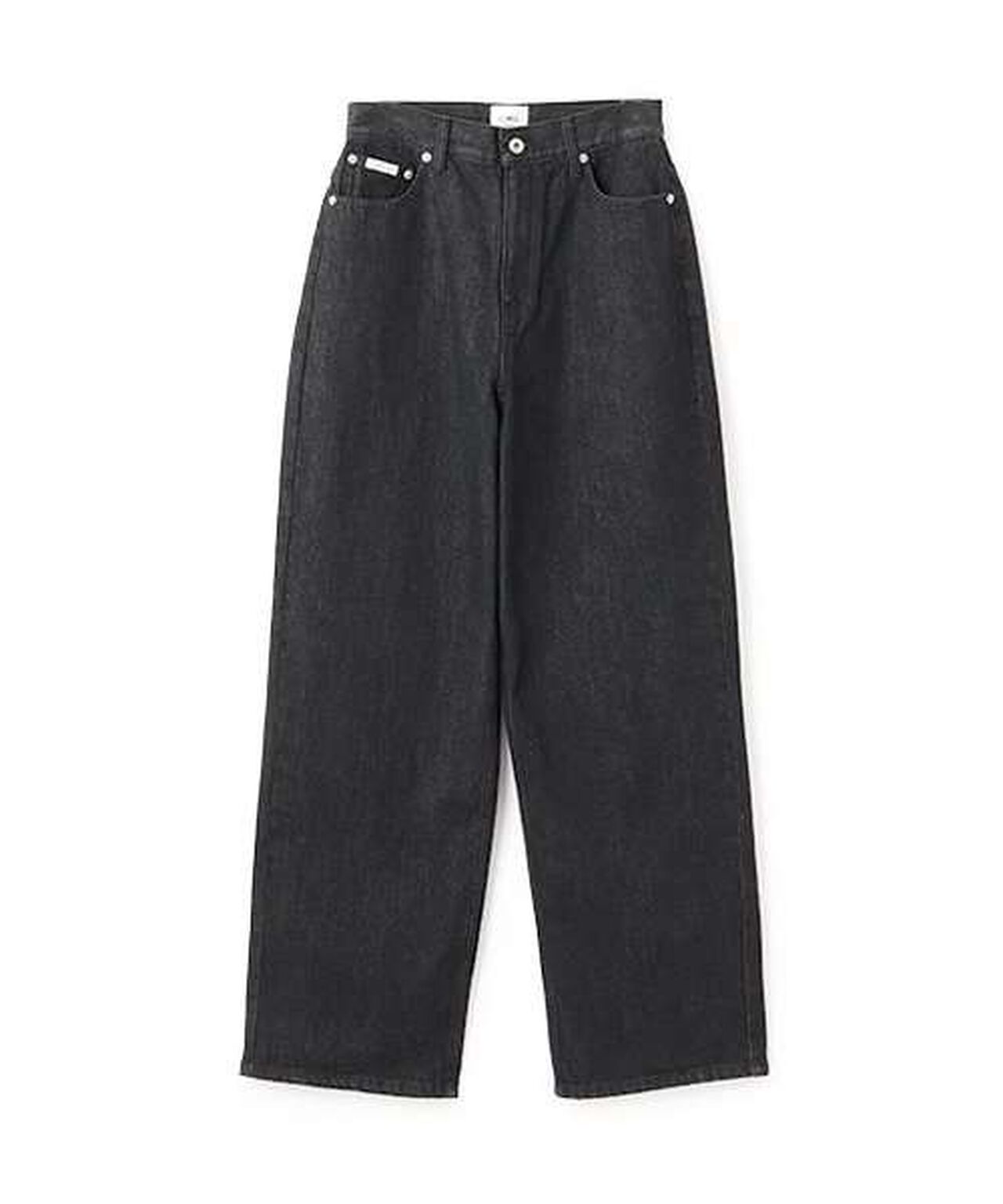 Denim Wide Tapered Pants,Sax blue, large image number 12