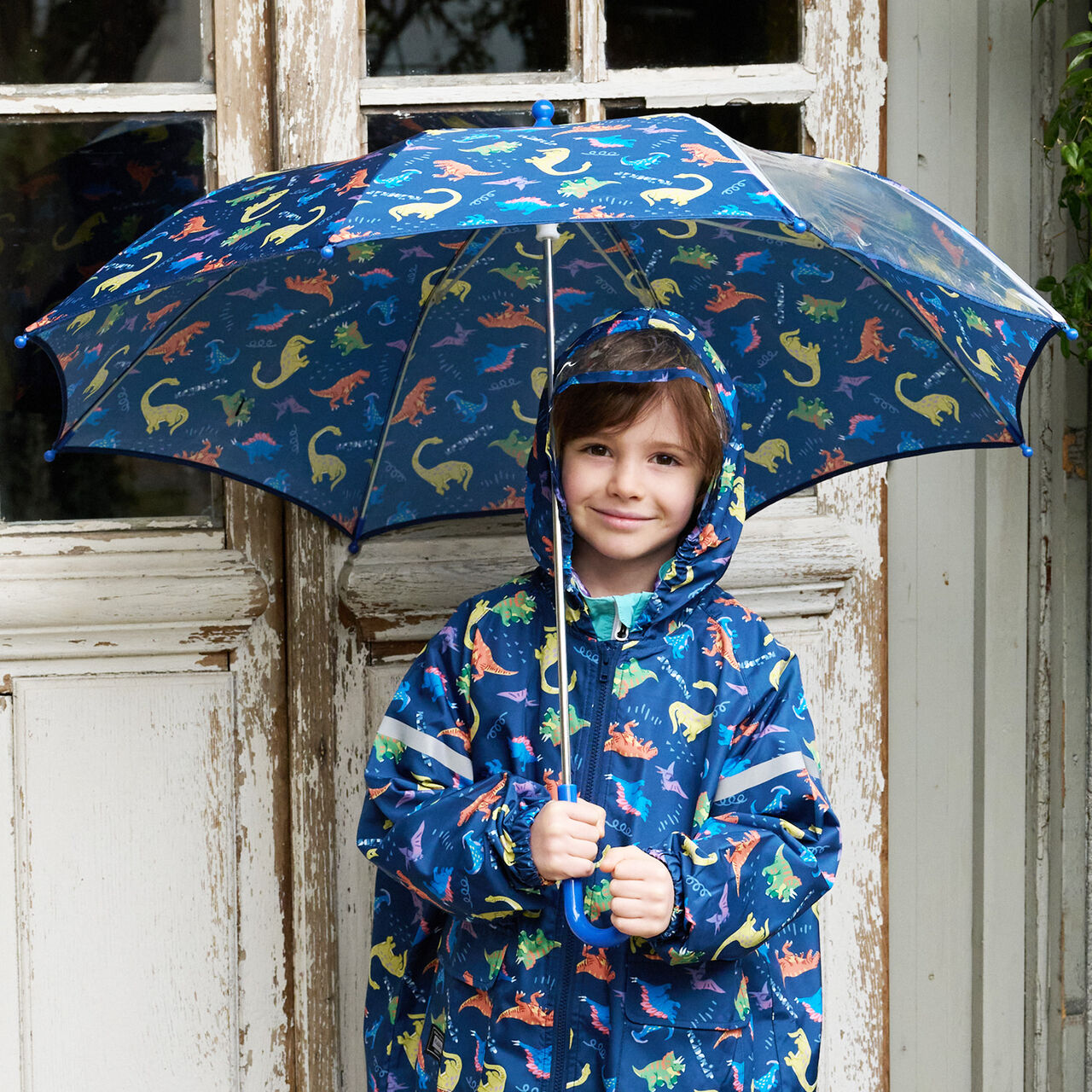 All-Over Pattern Umbrella,Navy, large image number 0