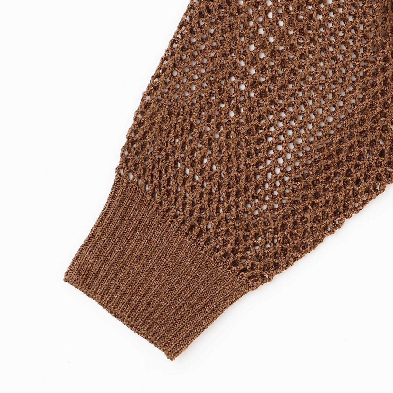 LTXC Washable Mesh Knit Zip Parka,Brown, large image number 12