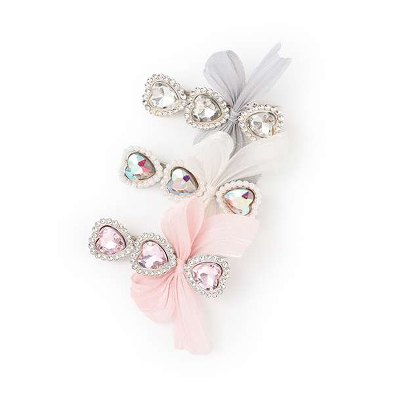 Sparkling Hair Clip with Ribbon,Pink, large image number 8