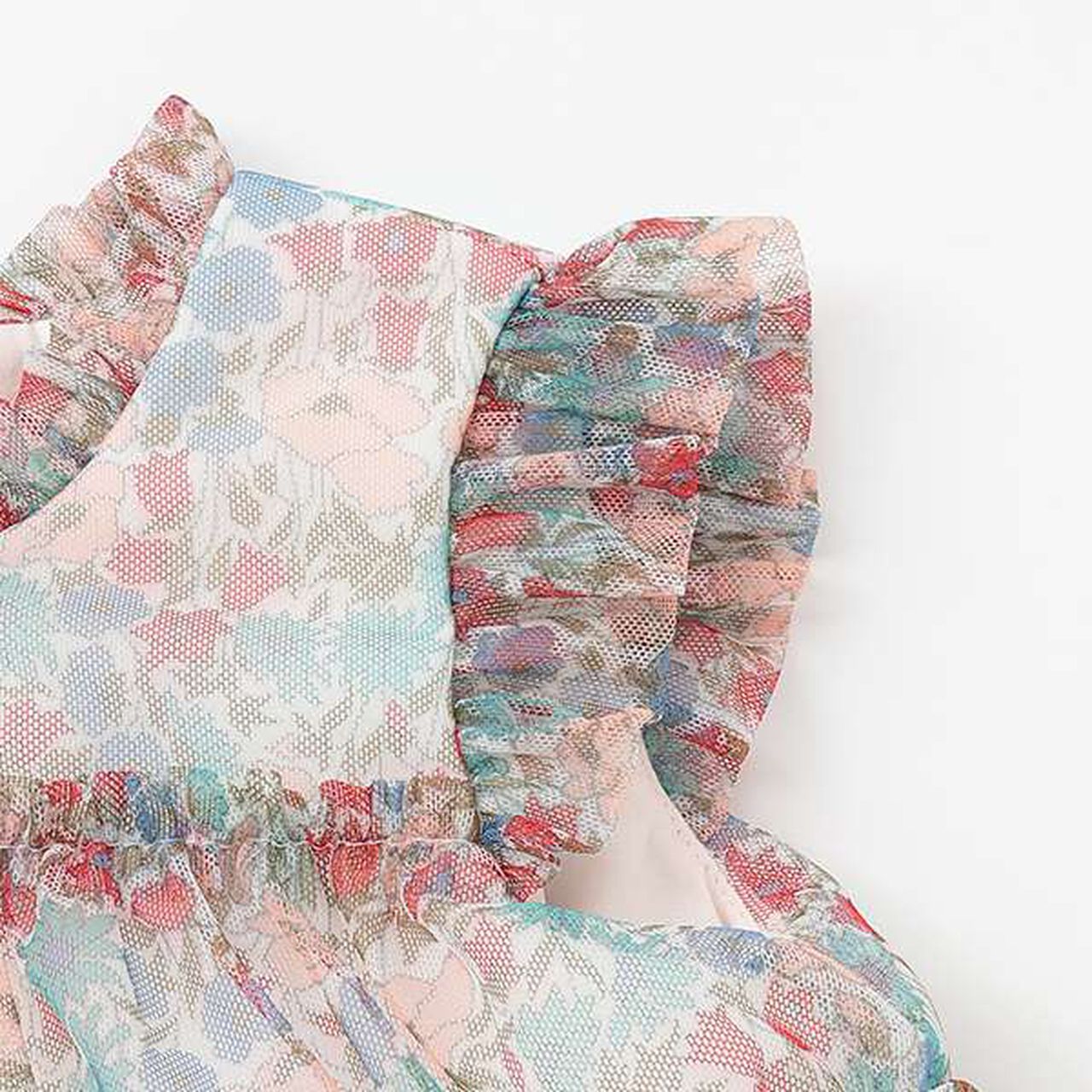 Liberty Print Tulle Dress,Yellow, large image number 3