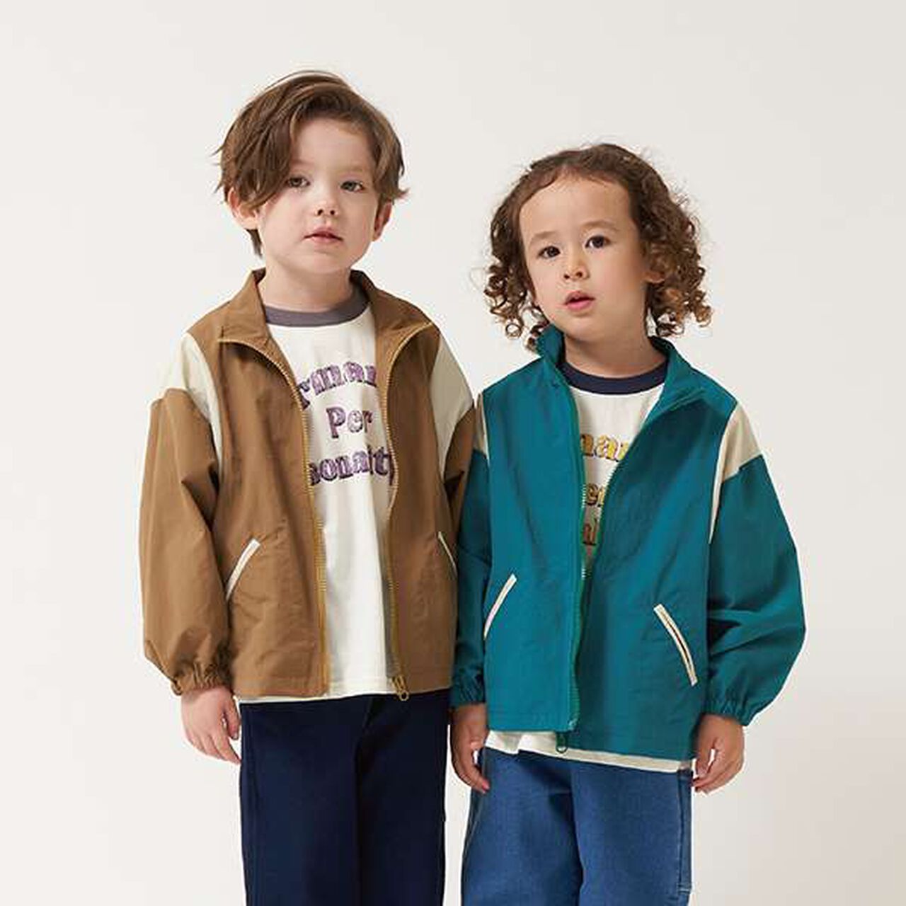 Water-Resistant Color Block Windbreaker,Deep red, large image number 8