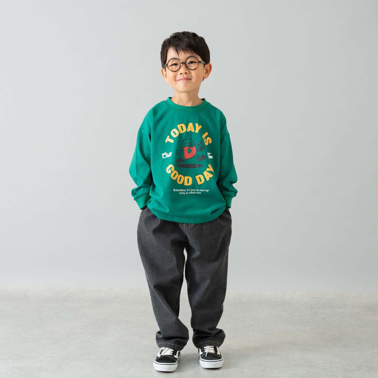 Denim Tapered Pants,Navy, large image number 5