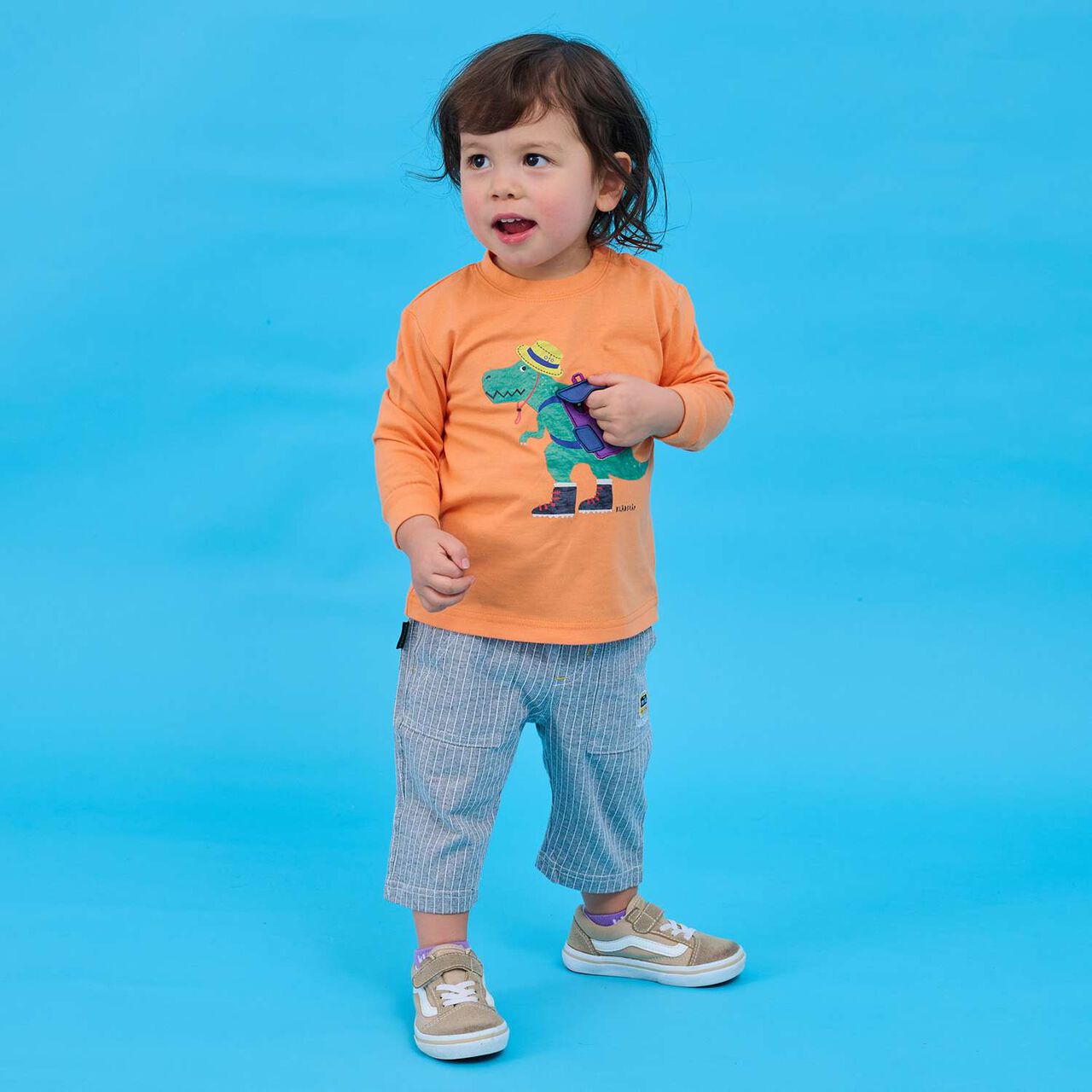 Train Stripe 6/10 Length Pants,Sax blue, large image number 13