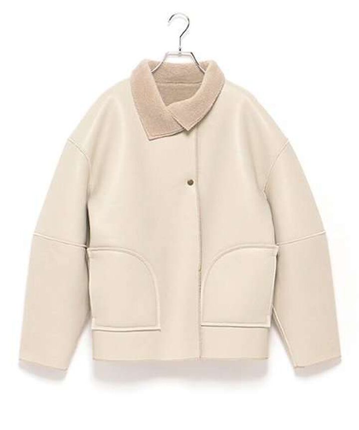 Reversible Boa Jacket,Ivory, medium image number 19