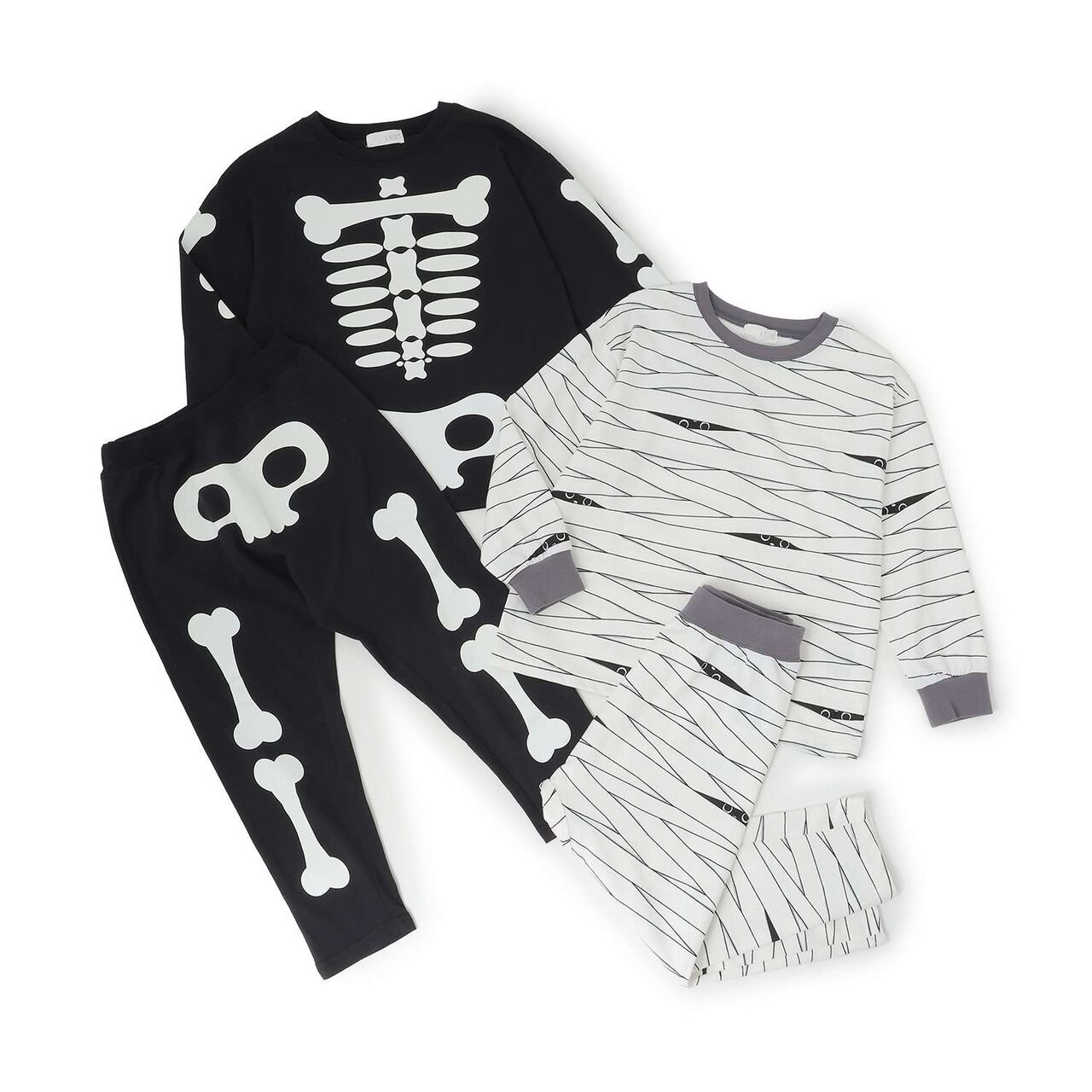 [Halloween] Phosphorescent Muteki Jersey Bone & Mummy Assortment Outfit Set,Ivory, large image number 12