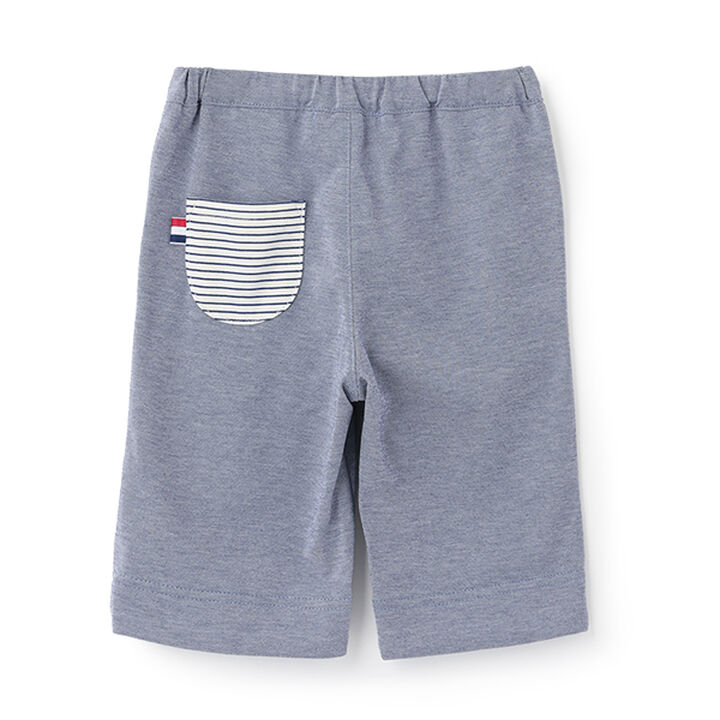 Denim-Style Half Pants,Navy, medium image number 1