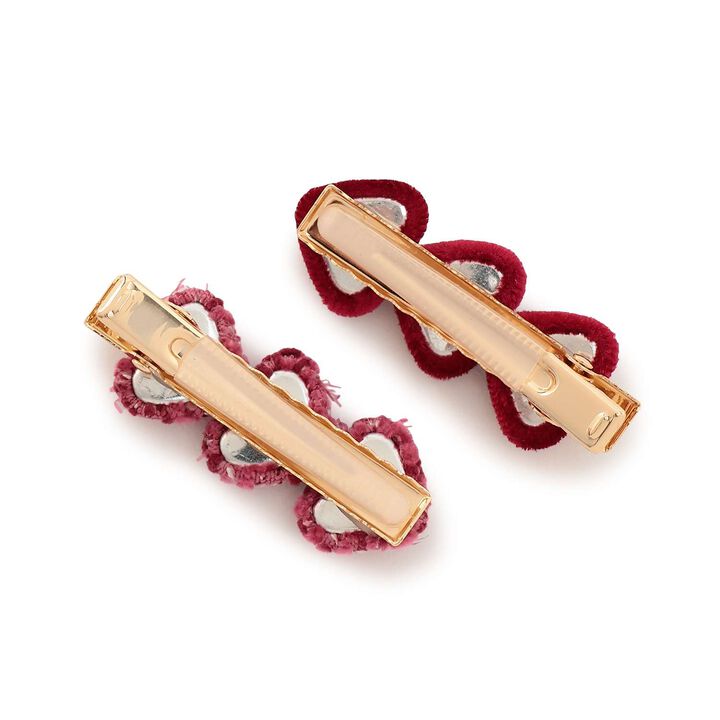Heart Hair Clip 2-Pack,Mocha tea, medium image number 1
