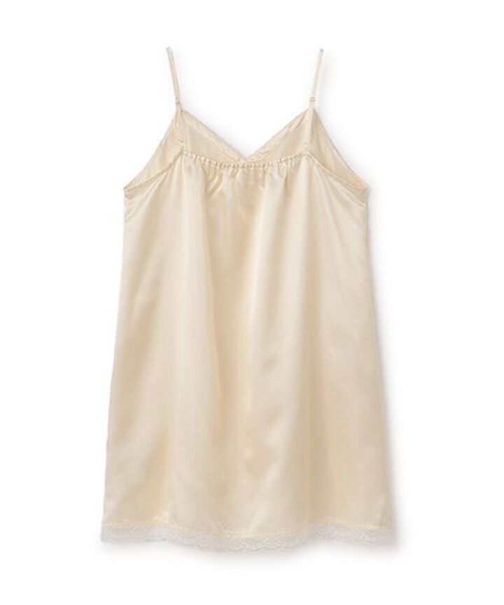 Lingerie-Style Camisole One-Piece Dress,Cream, medium image number 4