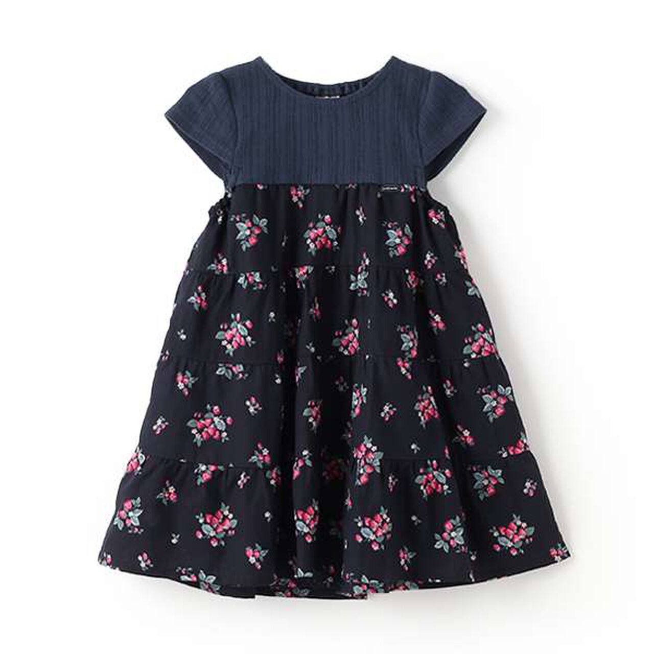 [Link] Strawberry Pattern Docking Dress (Kids Size),Navy, large image number 0
