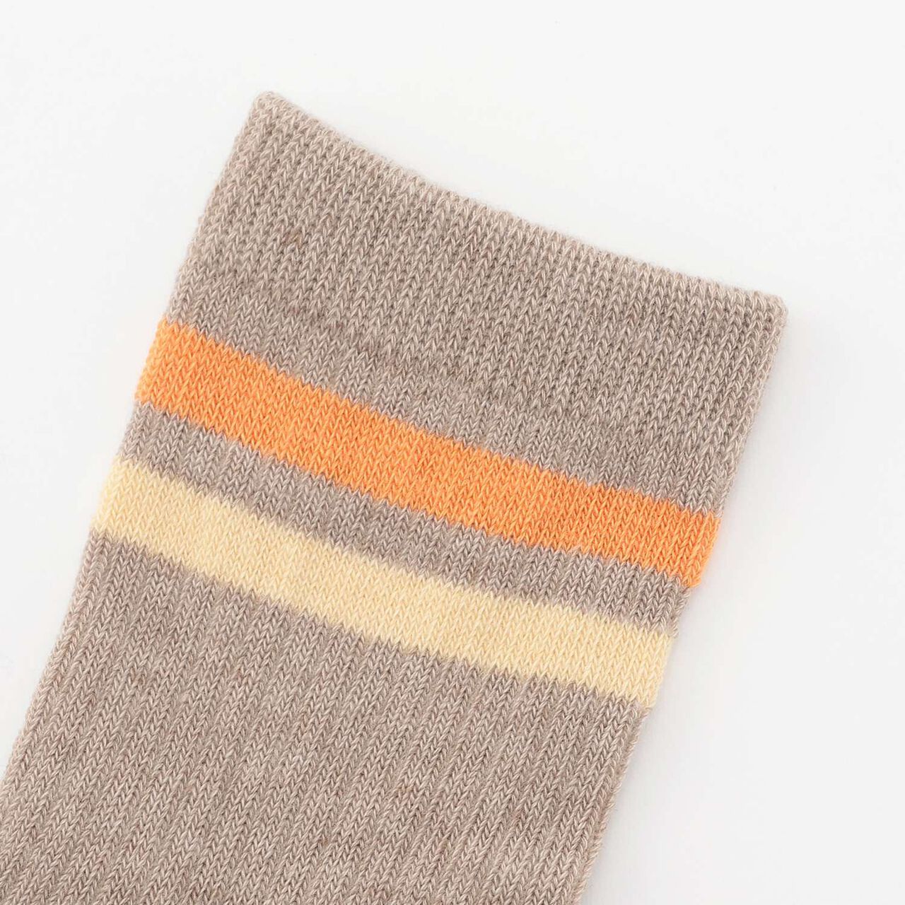 Striped Crew Socks 2P,Pearl white, large image number 2