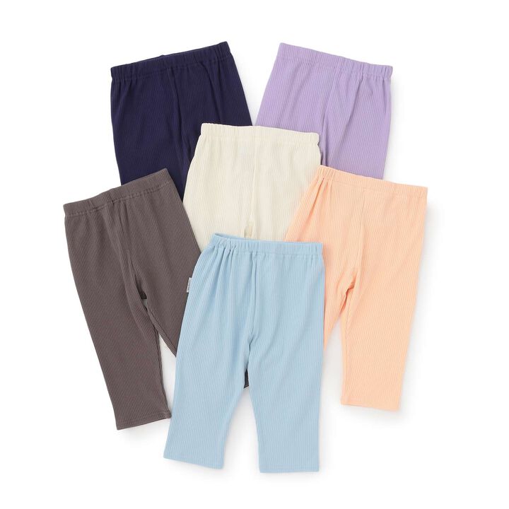[365D] Anti-Stain Ribbed 3/4 Leggings,Pink, medium image number 6