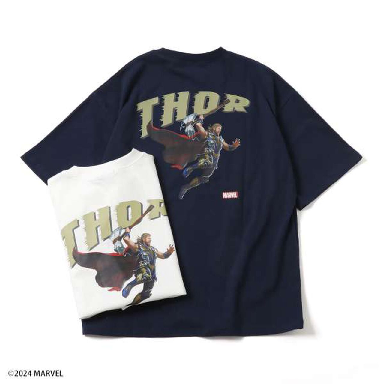 [Adult Size Available] [MARVEL] Thor / Back Print Big T-Shirt,White, large image number 8