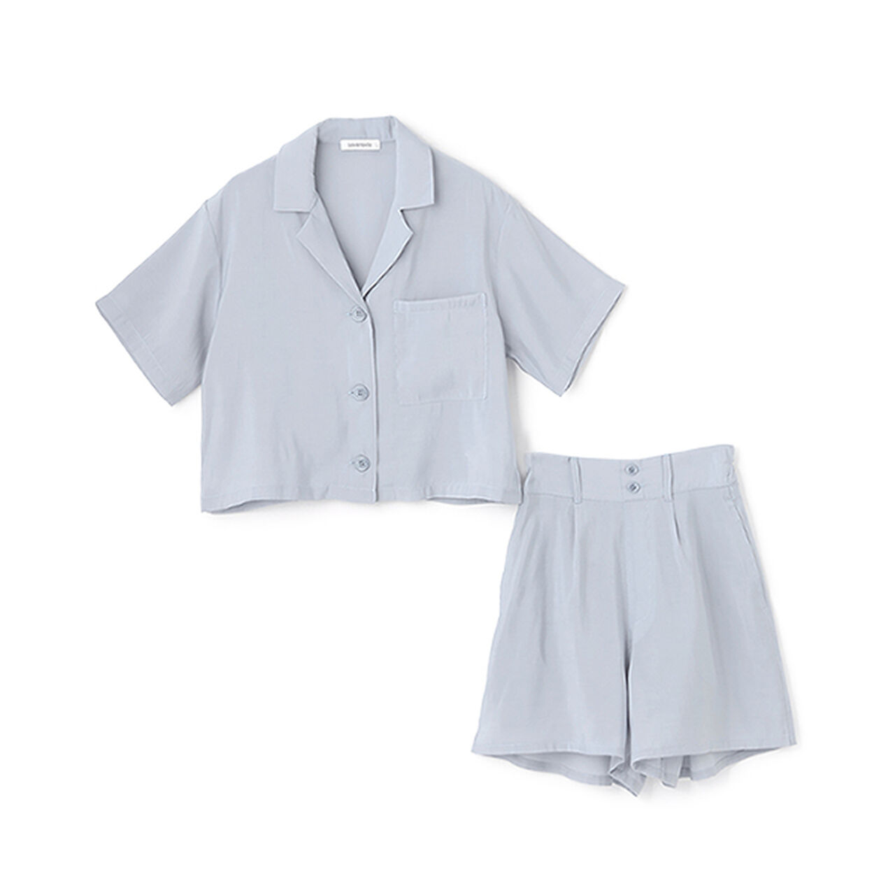 Sheer Shirt Jacket Set,Sax blue, large image number 2