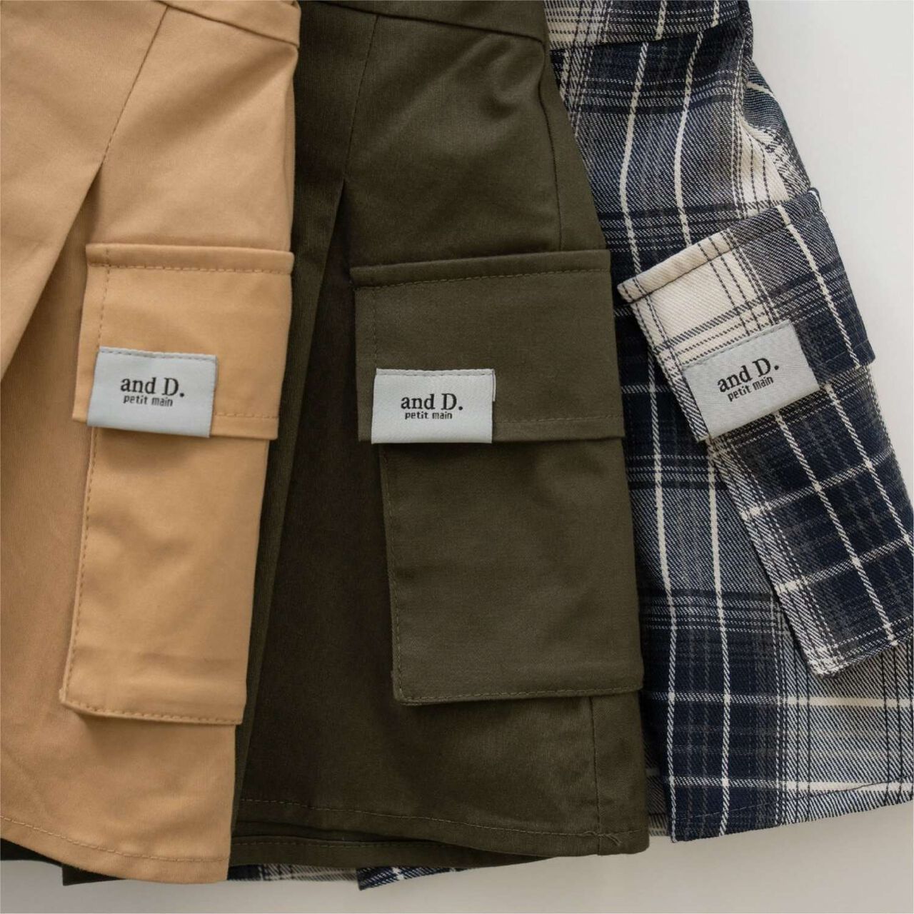 Pleated Cargo Culottes,Light khaki, large image number 8