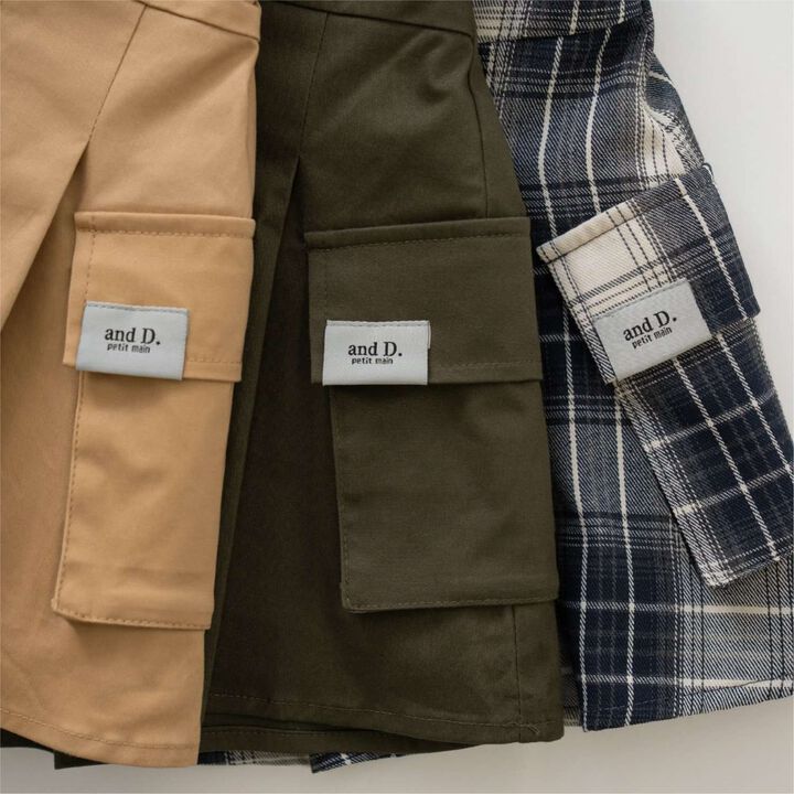 Pleated Cargo Culottes,Light khaki, medium image number 8