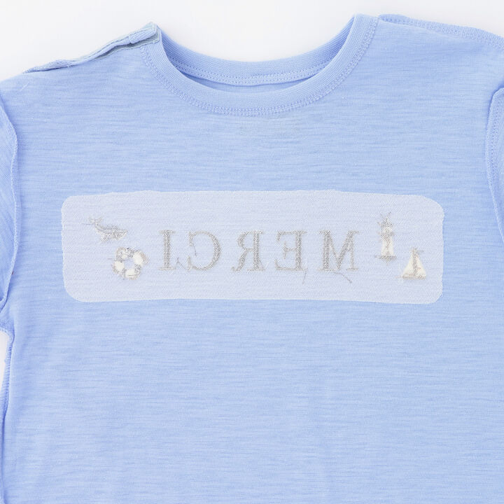 [Cool Touch] Marine Embroidered Sleeve Line T-Shirt,Light khaki, medium image number 9