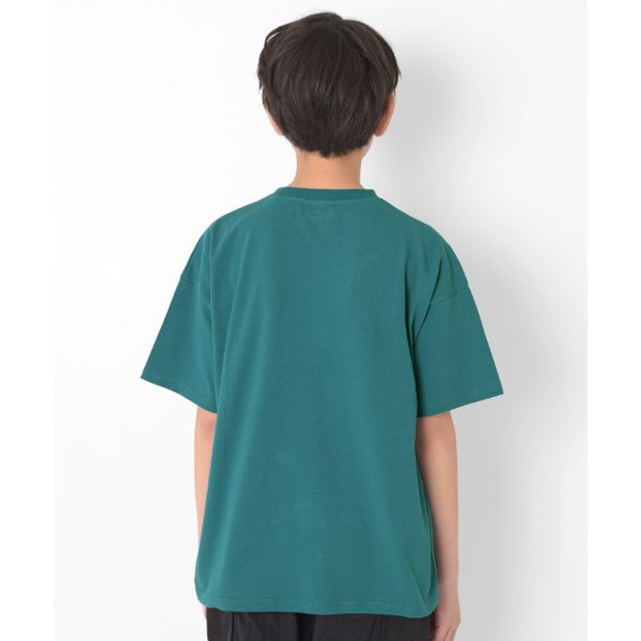 Big Short Sleeve T-Shirt with Pocket Embroidery,White, large image number 13