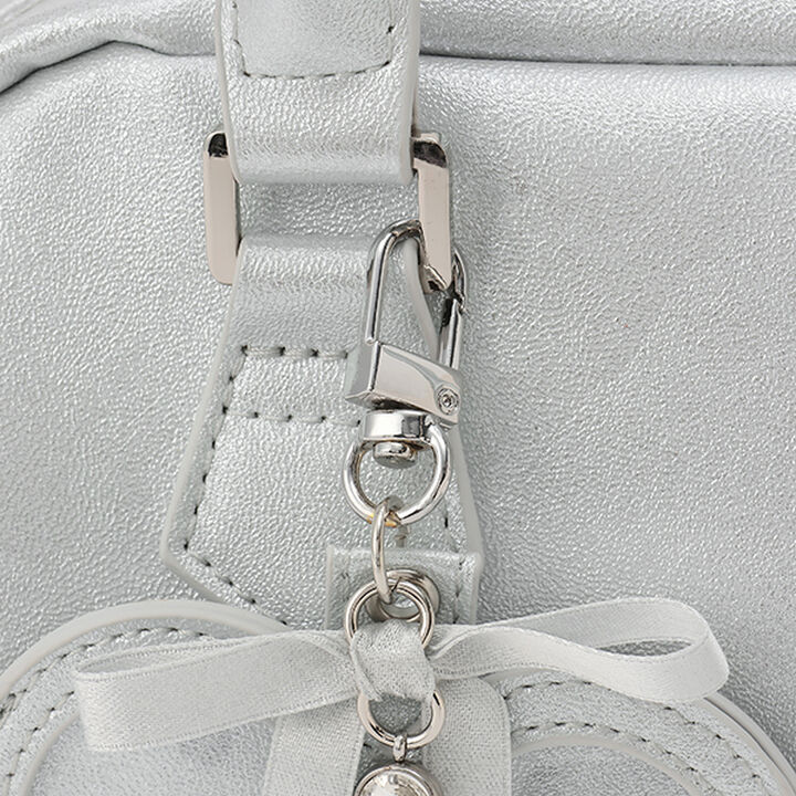 Heart Charm Long Handle Bag,Light blue, medium image number 10