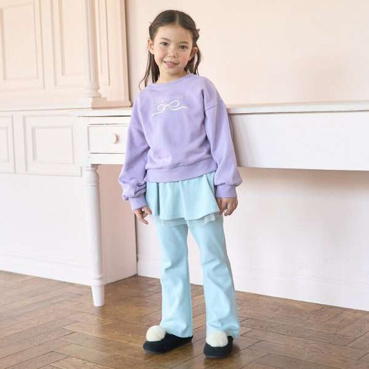 Tomo Pants with Gathered Skirt and Wool Lining Flare Pants,Mint, medium image number 19