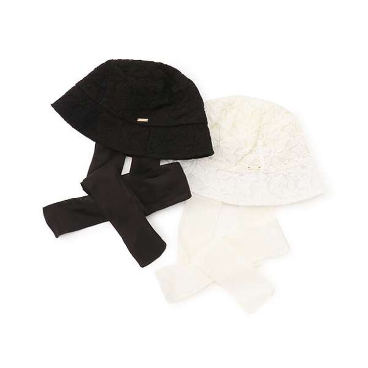 Flower Lace Hat,Off white, medium image number 7