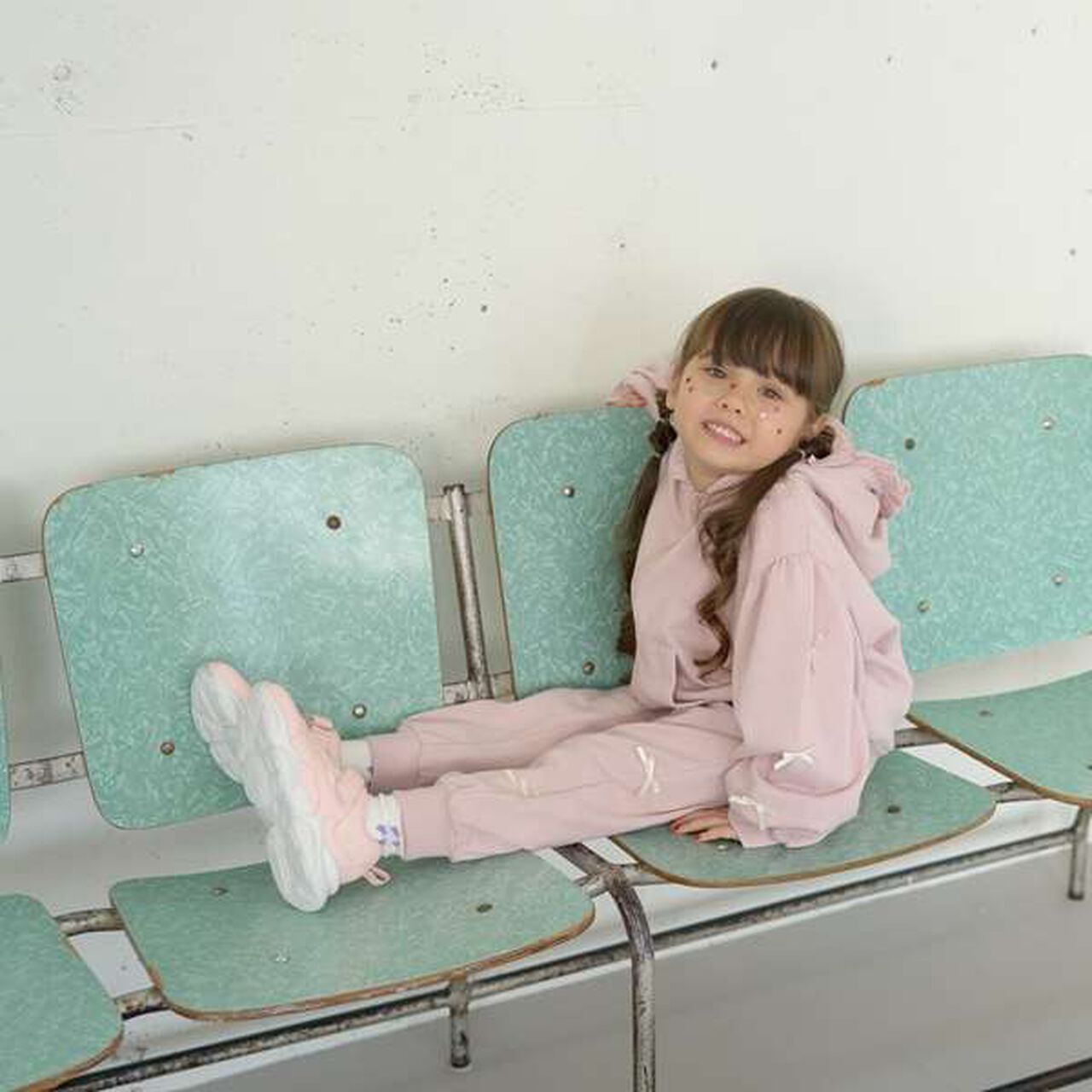 [Restock] Goodbye Pills Fleece Zip Parka with Frill and Ribbon,Ink blue, large image number 9