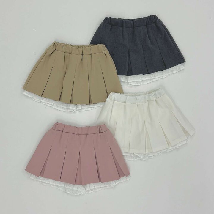 [Lycee Mine Ballet Series] Pleated Skirt (Inner Shorts Included),Charcoal gray, medium image number 14