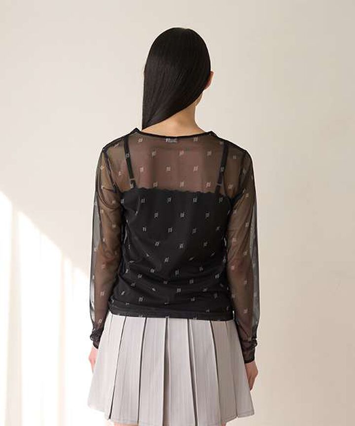 Monogram Sheer Inner Wear,Ivory, medium image number 7