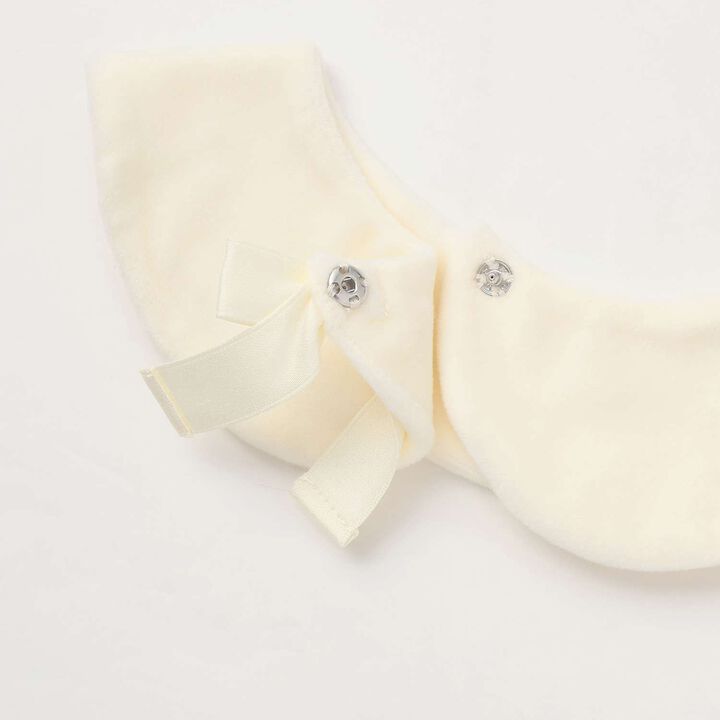 Dot Ribbon Pattern Viera One-Piece Dress [with Tippet],Ivory, medium image number 7