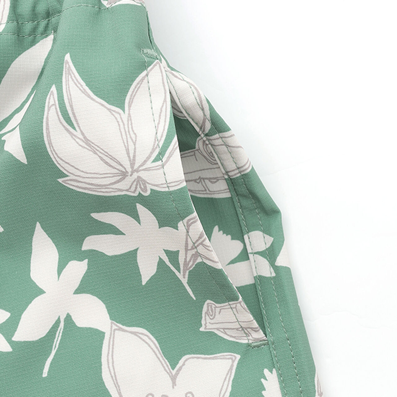 [Web Exclusive] Amphibious All-Over Pattern Half Pants,Ink blue, large image number 5