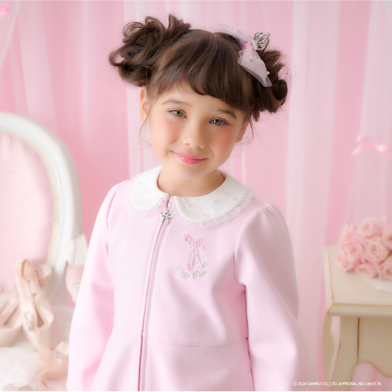 My Melody/My Sweet Piano Tiara Ribbon Hair Clip,Pink, large image number 8