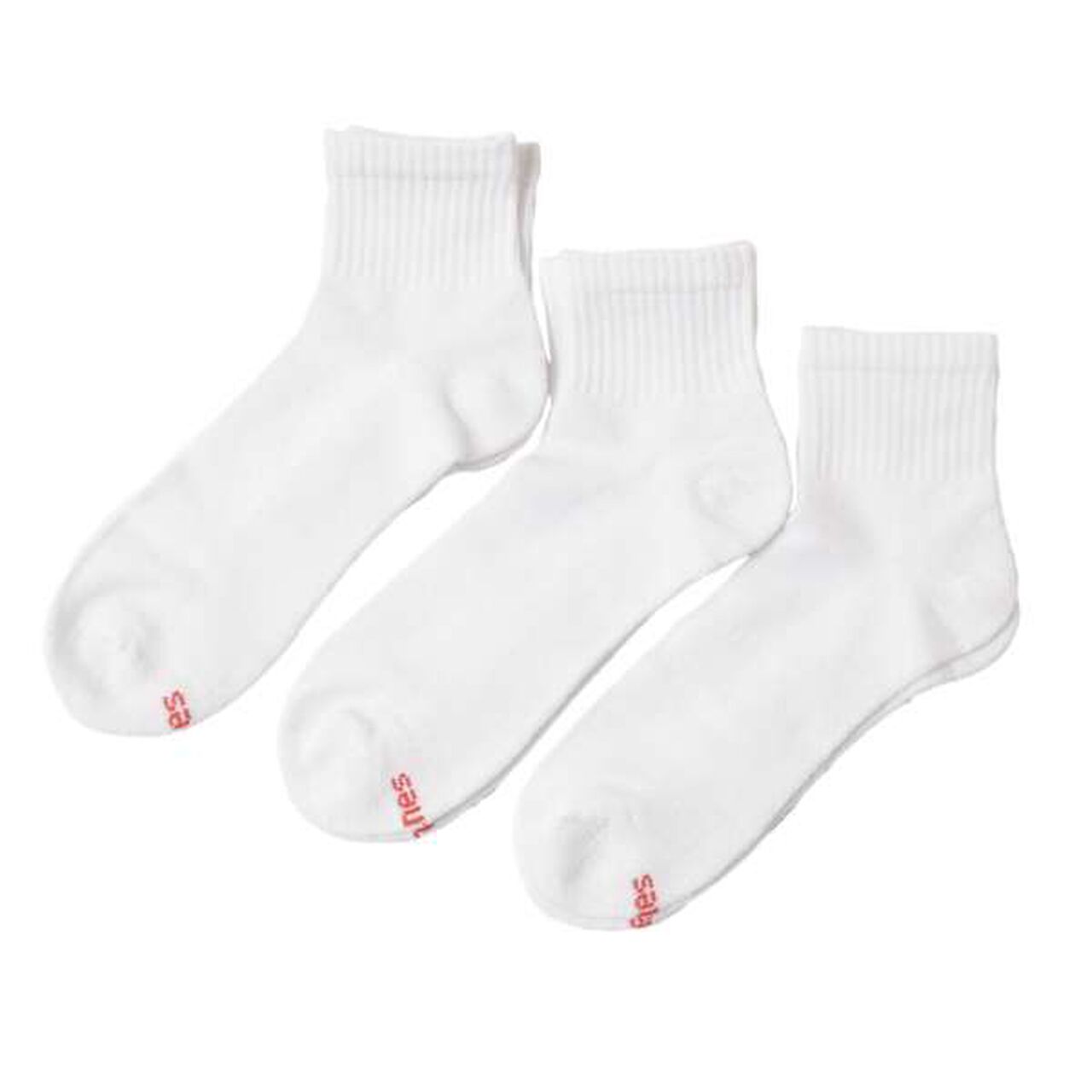 [Hanes] Quarter Length Socks 3-Pack,Black, large image number 10