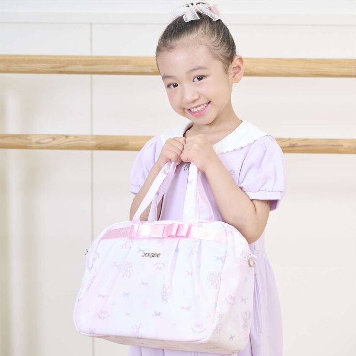 [Ballet] Ballet Pattern Boston Bag, Approx. 13L Capacity,, medium