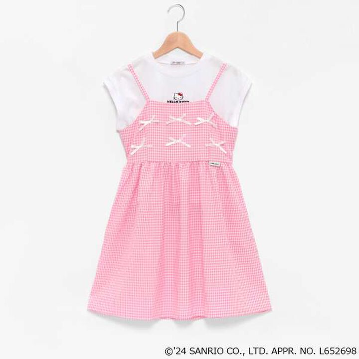 Hello Kitty Gingham Camisole One-Piece Dress Set,Blue, medium image number 8