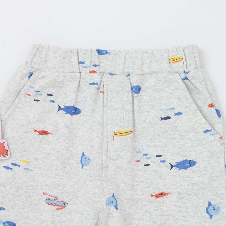 [Cool Touch] Marine Life 3/4 Leggings,Light blue, medium image number 12
