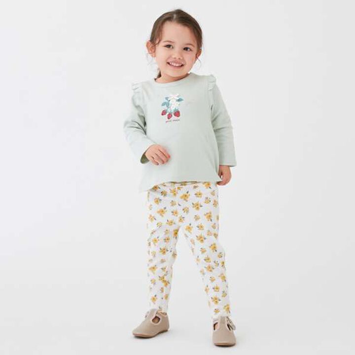 Affordable GIRLS 10-length Leggings,Sax blue, medium image number 21