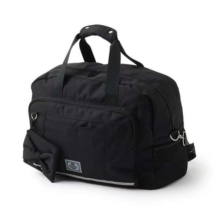 3 WAY Boston Bag with Ribbon Pouch,Black, medium image number 0