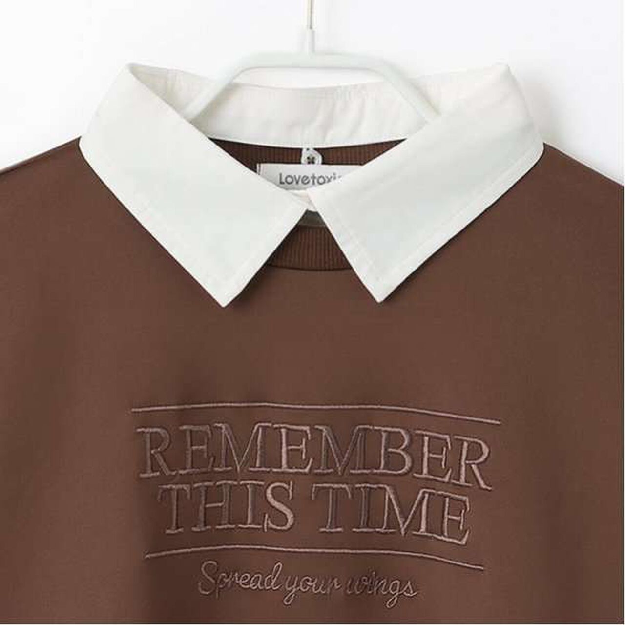 Collared Boxy Pullover,Mocha tea, large image number 8