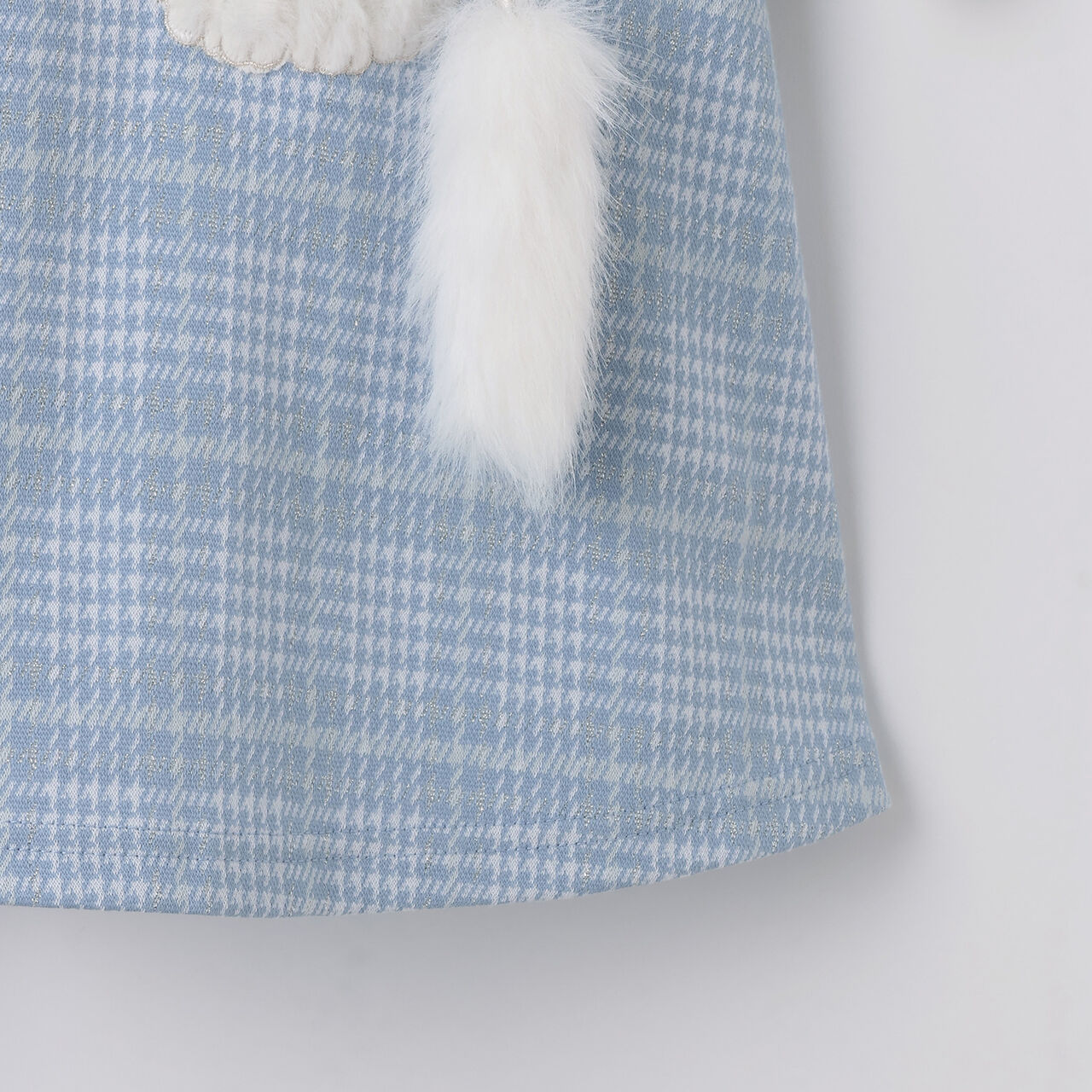 Cat Pochette-Style Check Jacquard One-Piece Dress,Sax blue, large image number 13