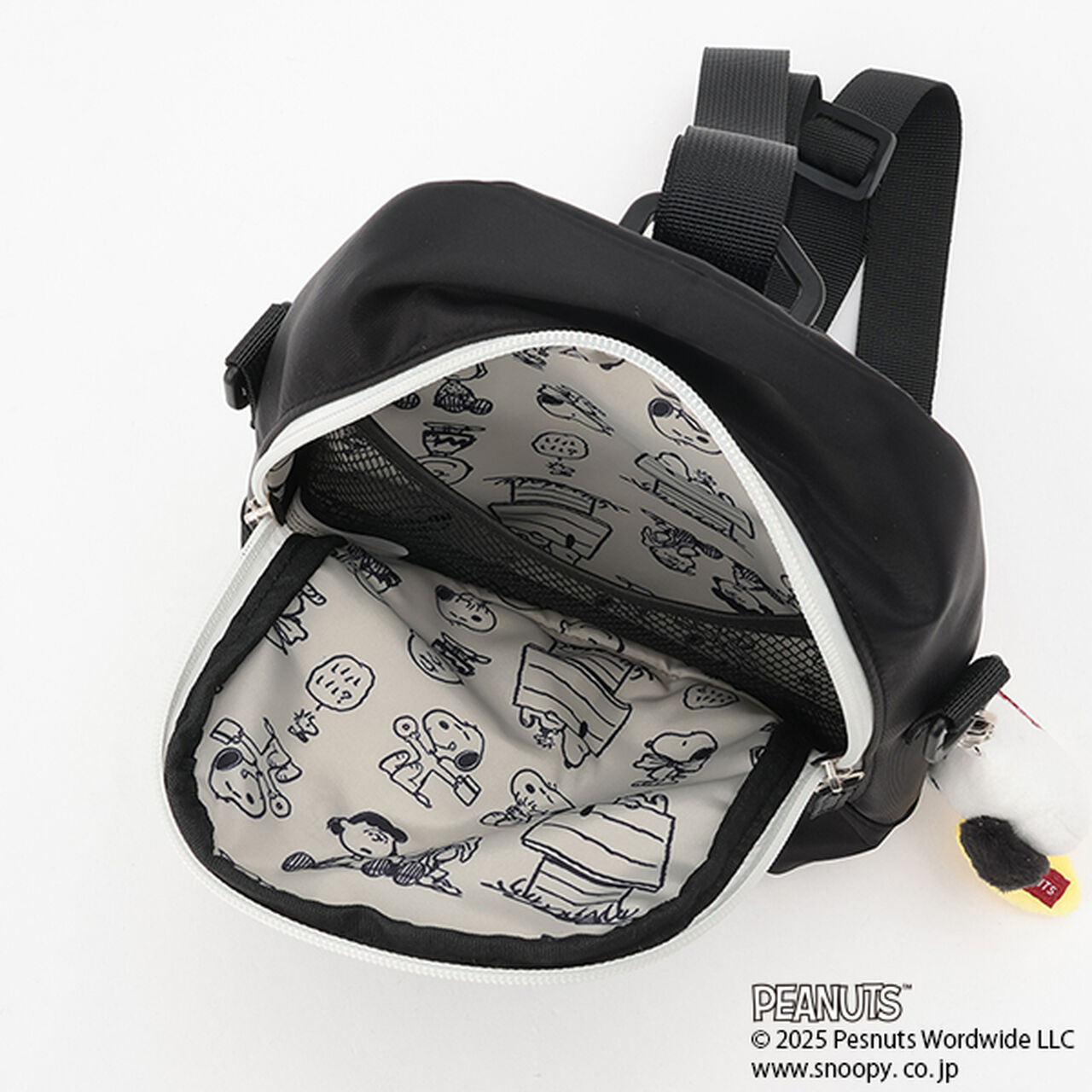 [PEANUTS] Backpack & Shoulder 2 WAY Bag,Black, large image number 8
