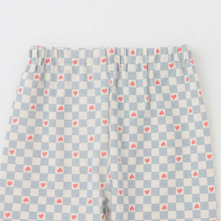 [365D] Anti-Stain Jersey Knit Patterned 6/10 Leggings,Light blue, medium image number 9