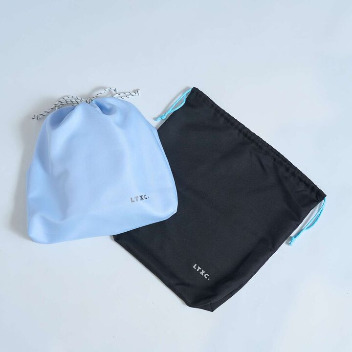 [LTXC] Drawstring Pouch with Gusset,Black, medium image number 2