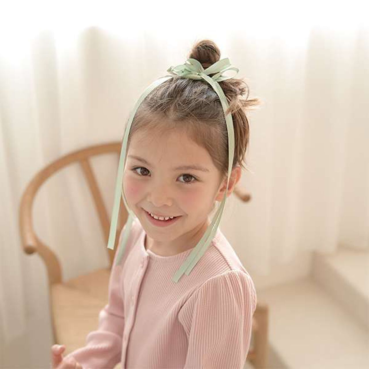 Long Ribbon Hair Clip 2-Piece Set,Red, large image number 6
