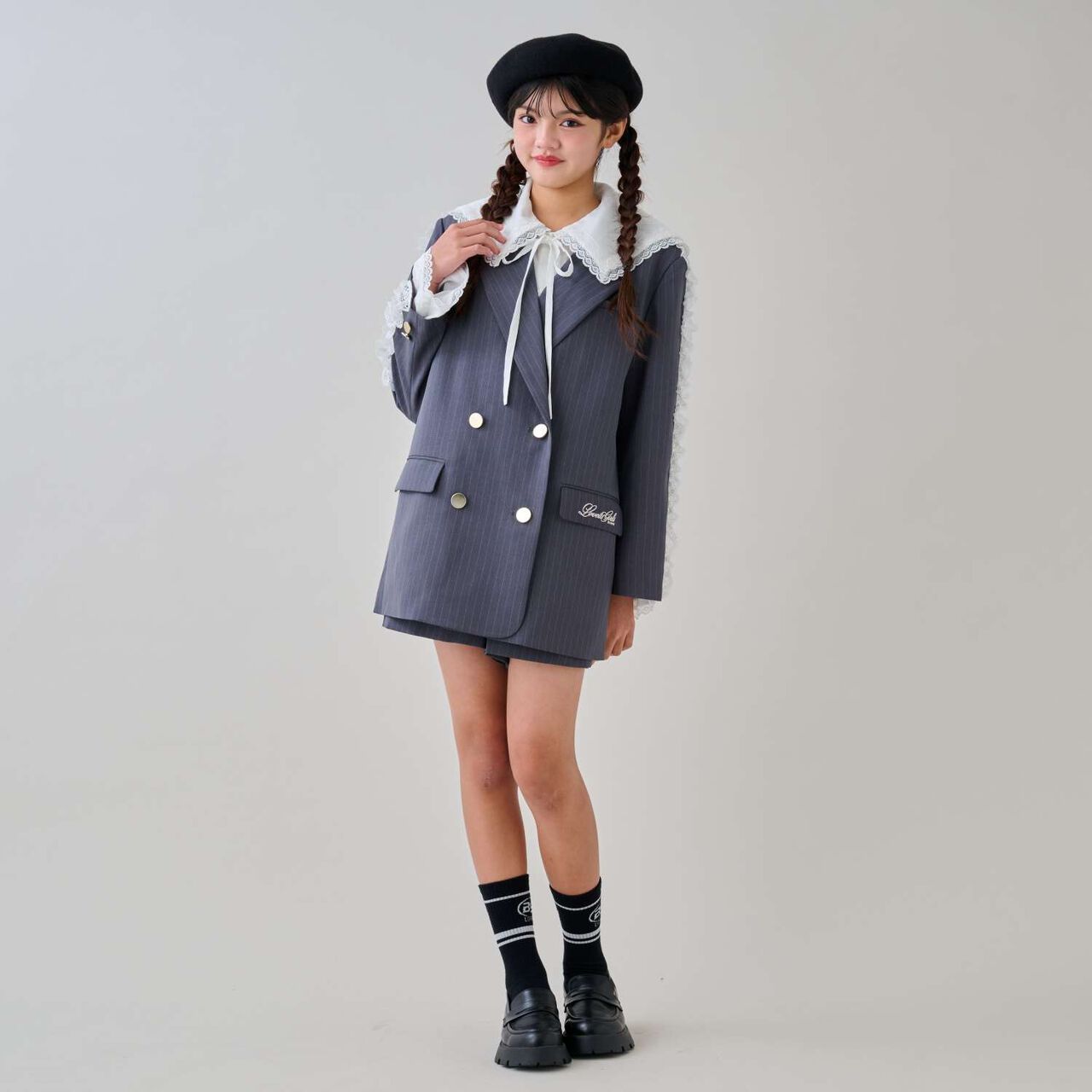 [Graduation Attire] Double Button Long Frill Jacket,Multi color, large image number 1