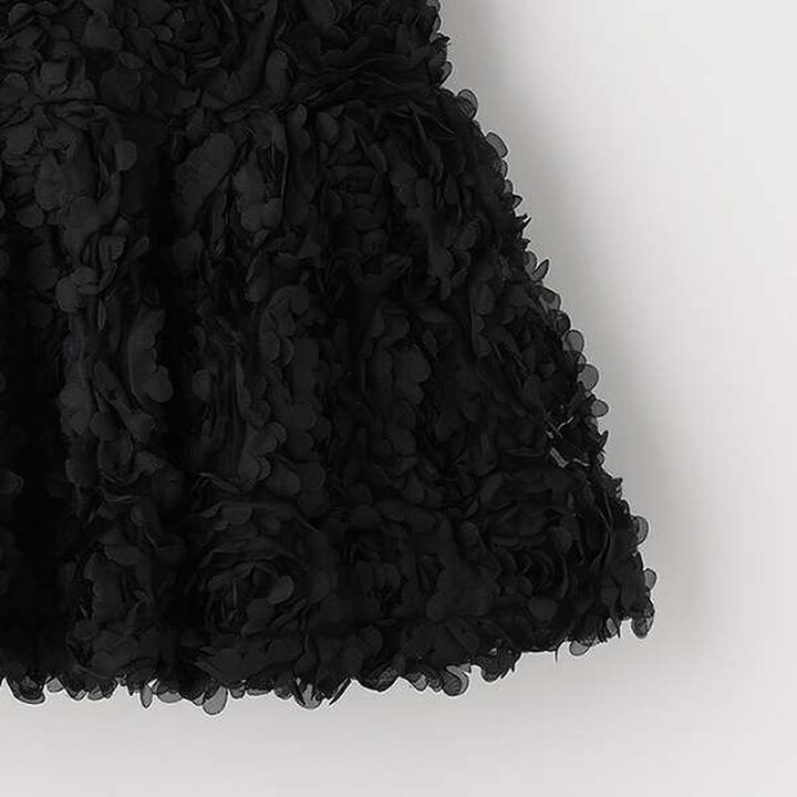 Flower Tape Frill Dress,Off white, medium image number 4