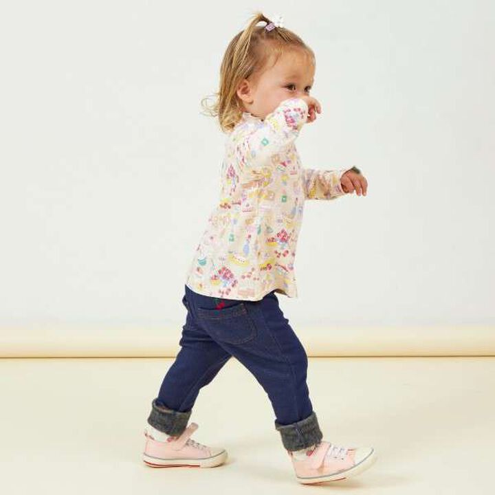 KP Denim Knit Shaggy Lined Pants [80-90],Black, medium image number 11