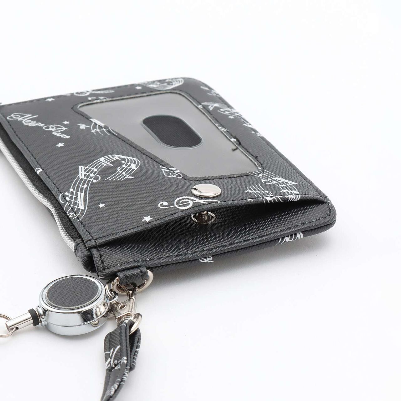 Musical Note All-Over Pattern Card Holder♪,Off white, large image number 6