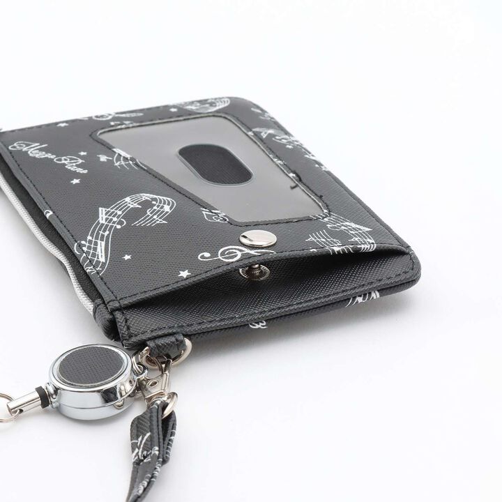 Musical Note All-Over Pattern Card Holder♪,Off white, medium image number 6