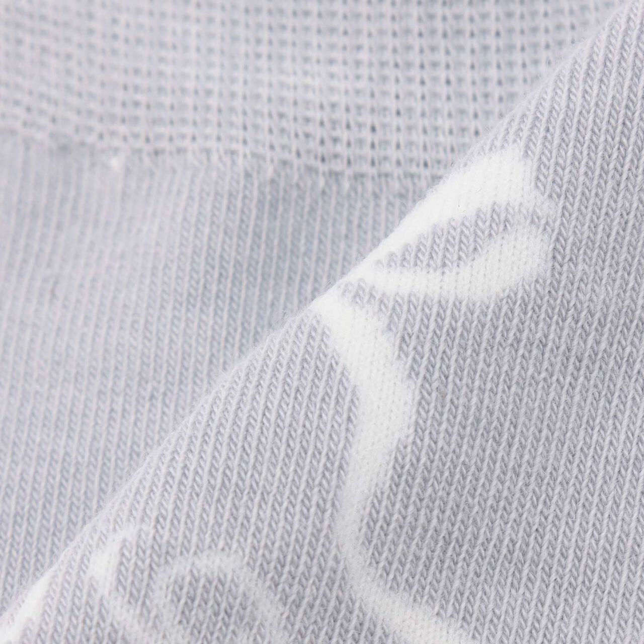 Ribbon & Logo Knee-High Socks,Silver gray, large image number 3