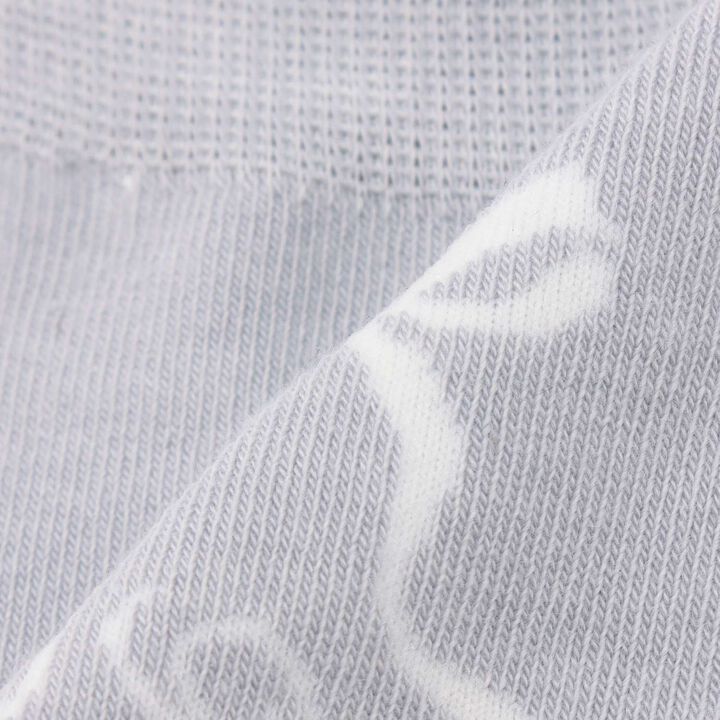 Ribbon & Logo Knee-High Socks,Silver gray, medium image number 3